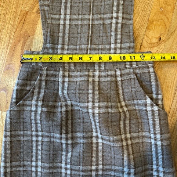 Plaid to Be Yours Beige and Brown Plaid Pinafore Mini Dress - Picture 5 of 8